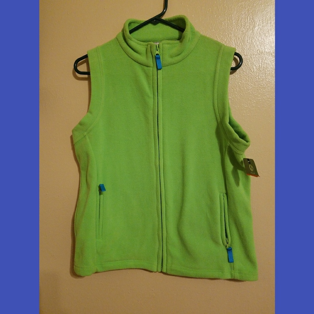 NWT Lime green with blue accents vest